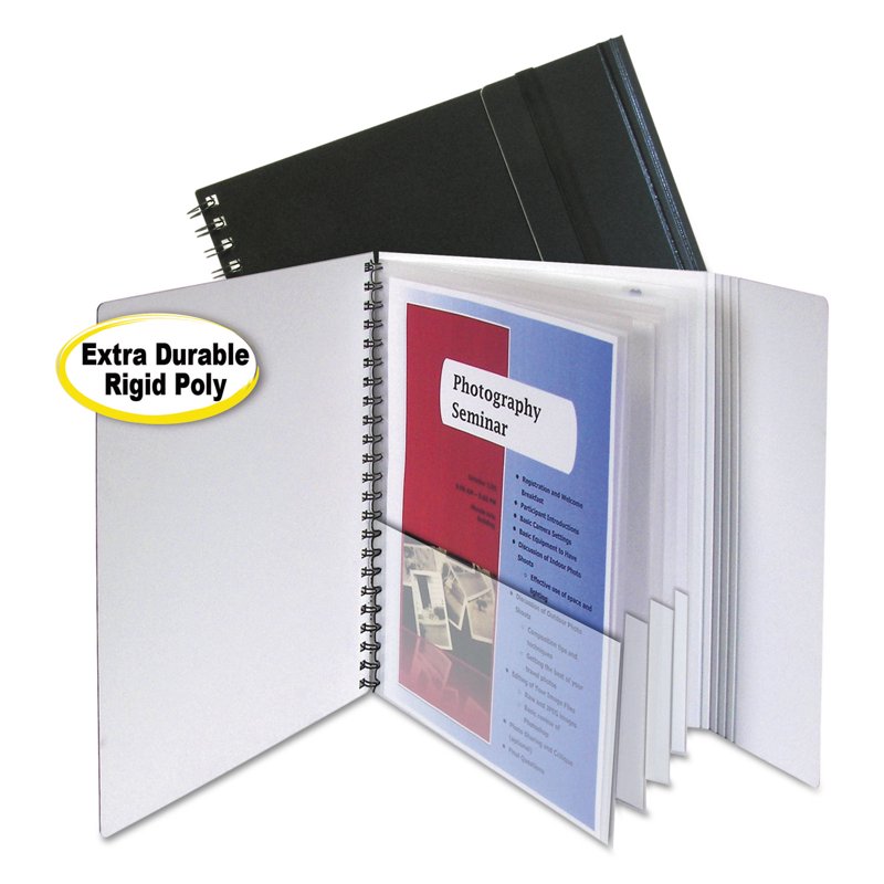 Eight-Pocket Portfolio Organizer with Security Flap for 8.5 x 11 Documents