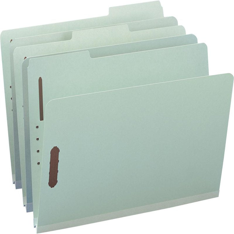 Recycled Pressboard File Folders with Fasteners - Heavy Duty, Expandable