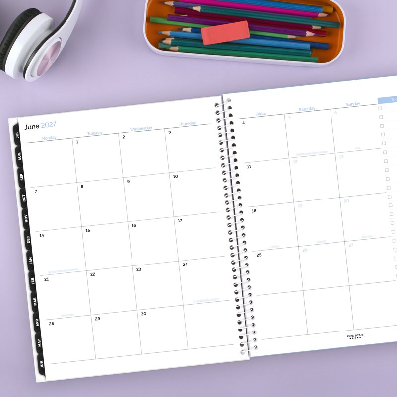 Academic Student Planner 2026-2027 Weekly Monthly Organizer 8.5x11 Water-Resistant Cover