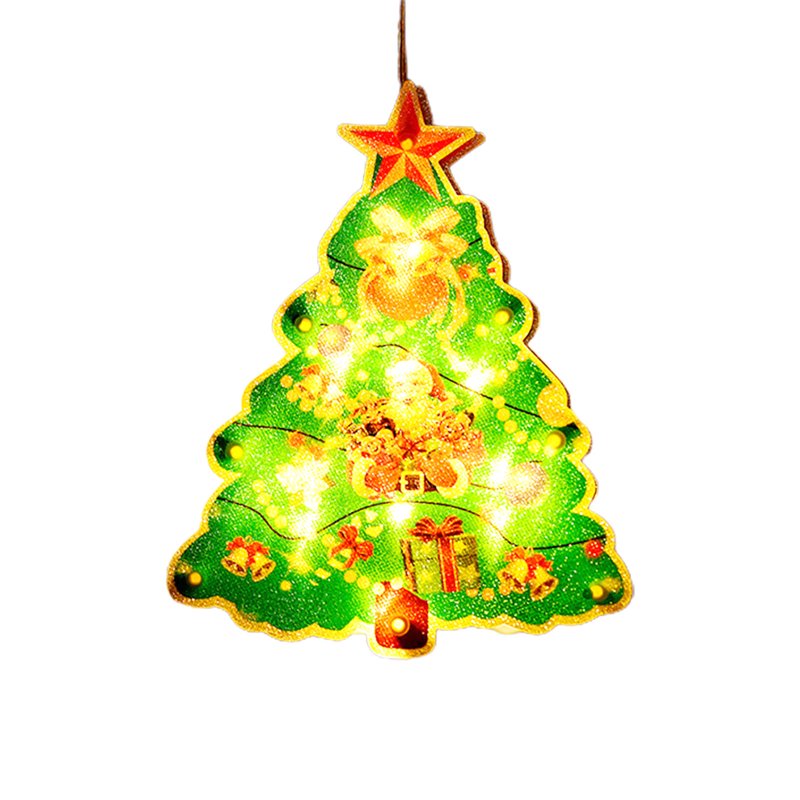 Battery Operated Christmas Window Hanging Lights with Suction Cups - Indoor Holiday Decor