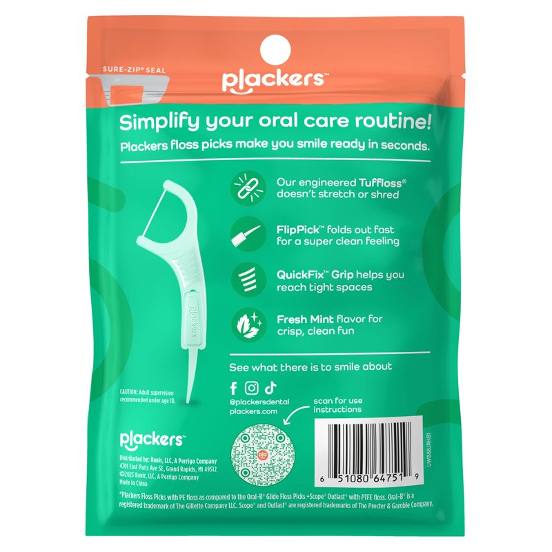 Dental Floss Picks Fresh Mint 36 Count - Micro Line Tuffloss Tooth Floss