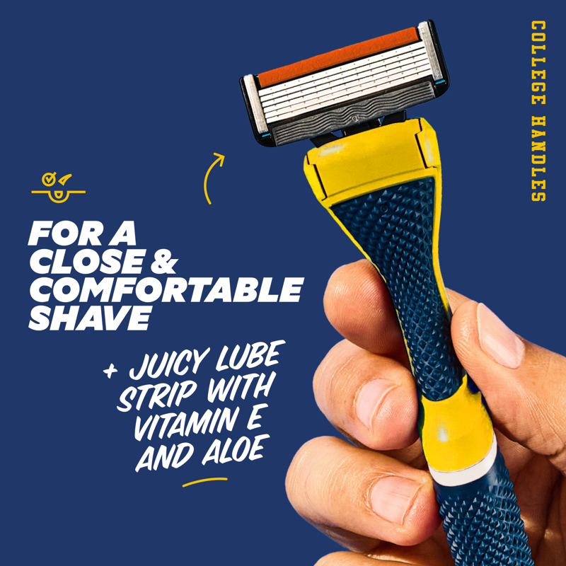 Men's Razor Starter Set with Handle & Refills - Michigan Wolverines Colors