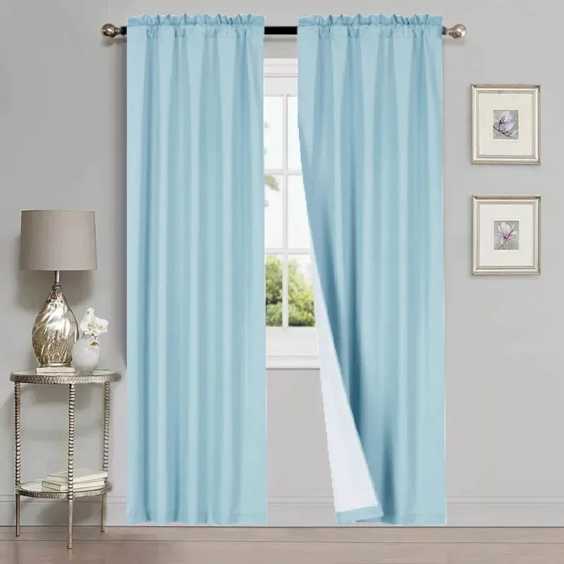 Light Filtering Window Curtain Panel - Microfiber, Rod Pocket, 35x84 Inches