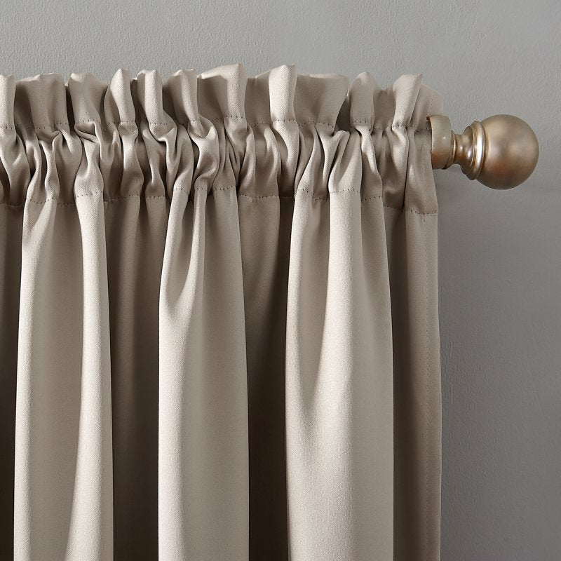 Blackout Curtain Panel - Thermal Soundproof 52x84 Inch Room Darkening Drapes