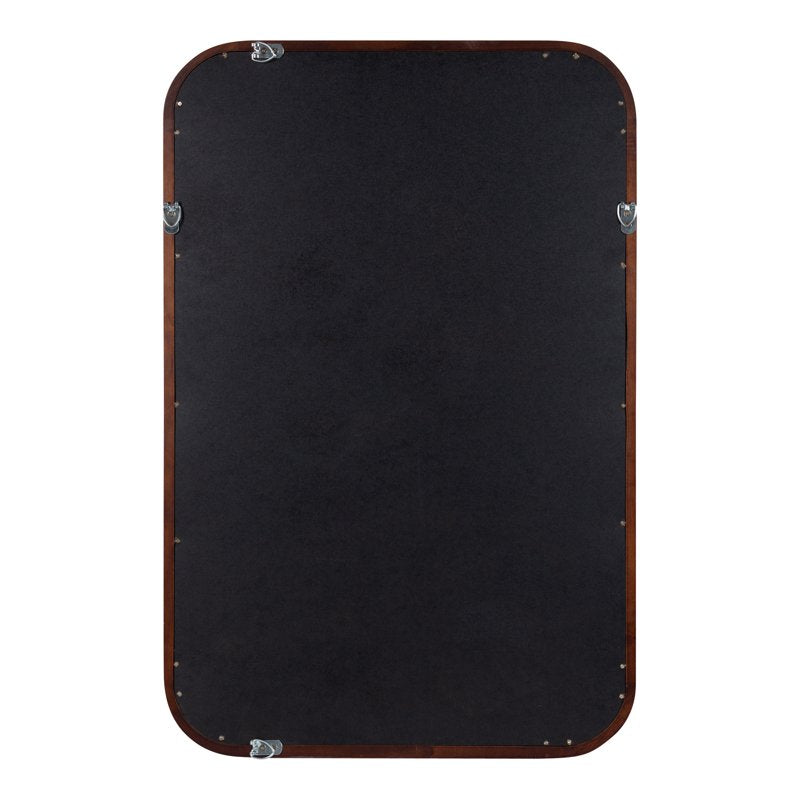Transitional Pinboard Wall Organizer 20x30 with Fabric Surface - Walnut Brown