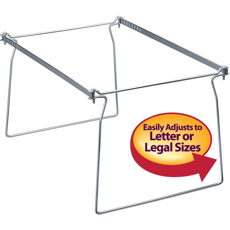 Hanging Folder Frames for File Cabinets - Scored Steel, Gray, 2 Pack