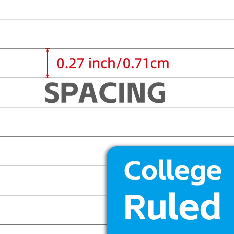 6-Pack 11x8.5 Inch College Ruled Spiral Notebooks with Pocket Dividers