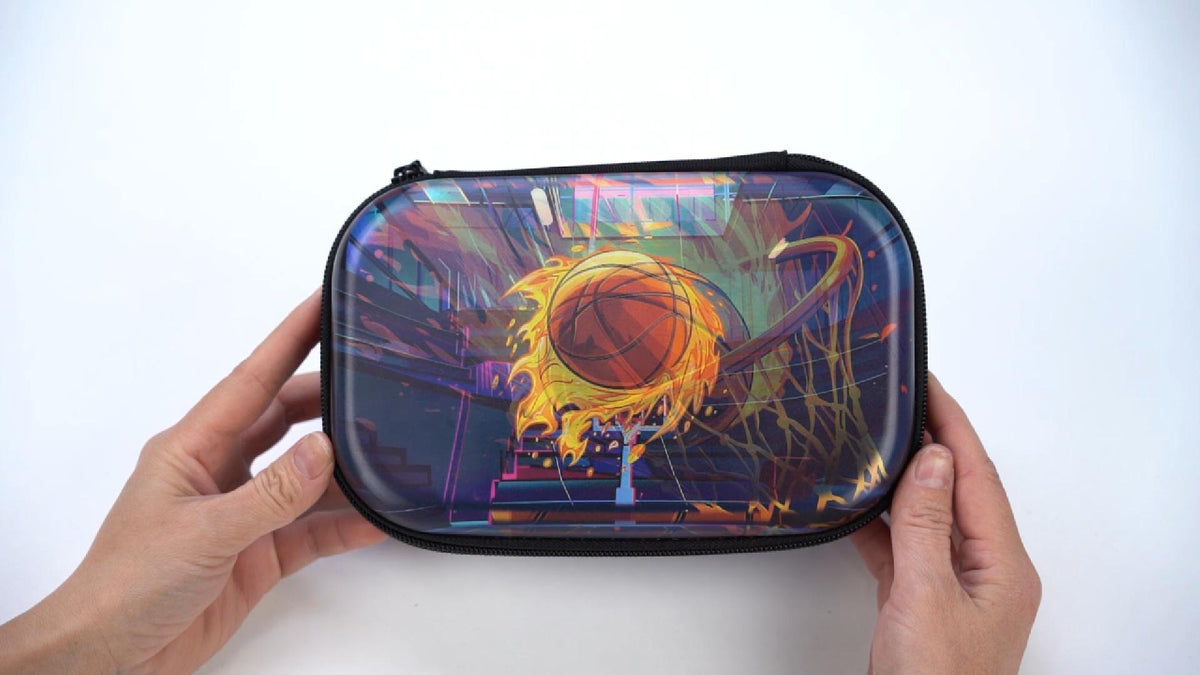 Large Capacity 3D Lenticular Pencil Box for Boys - Basketball Design, School Supplies Organizer
