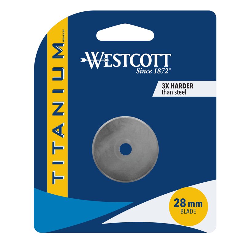 28mm Rotary Fabric Cutter Replacement Blade Titanium Bonded 2 Pack