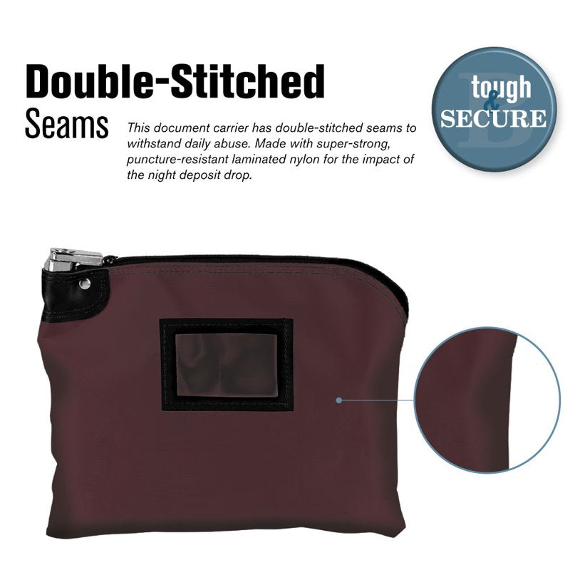 Locking Deposit Bag with Keys - Laminated Nylon Security Courier Bag