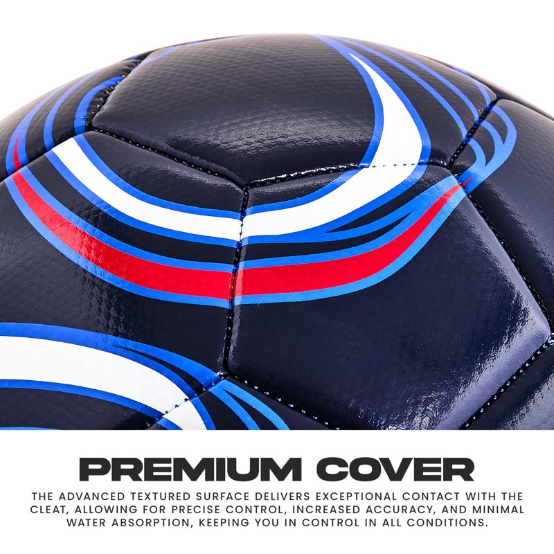 USSF Soccer Ball Size 5 with Pump - Official Franklin Navy Premium Ball for Matches & Training - Variation 5