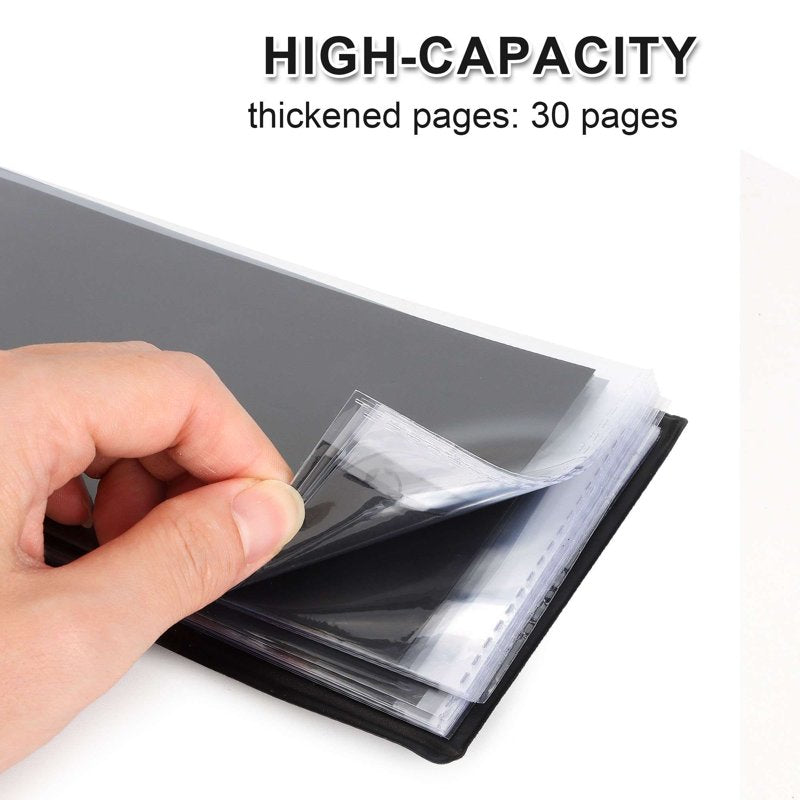 Currency Collecting Album with 60 Pockets, Leather Money Storage Book for Banknotes & Stamps
