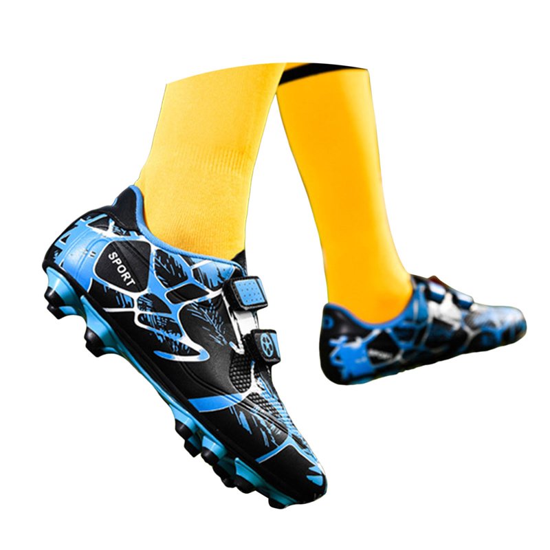 Utlike Boys Soccer Cleats Football Shoes Outdoor Non Training Shoes Unisex Baseball Cleats Youth 6-7 Years Blue