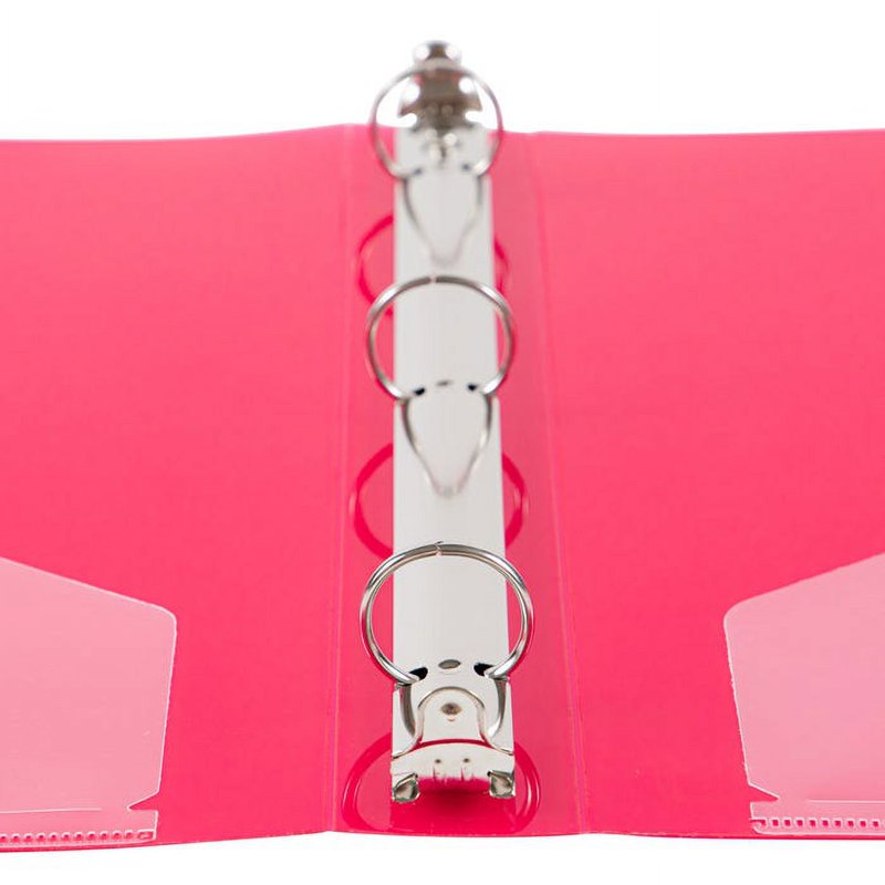 1-Inch Plastic Binder Hot Pink - 11.5 x 10.25 Inches, 1 Pack
