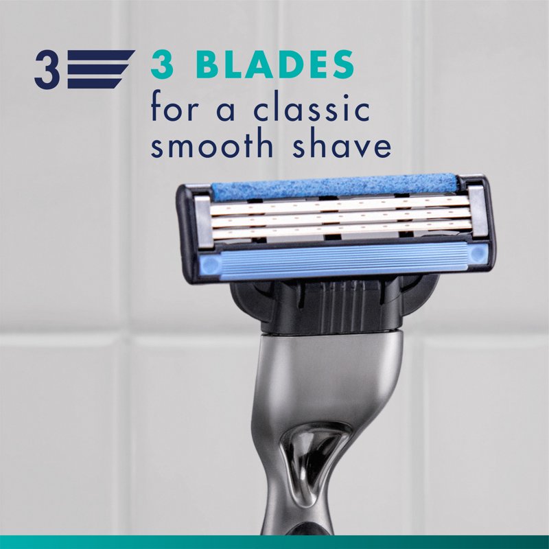 Gillette Mach3 Men's Razor Handle & 10 Blade Refills - Close Shave