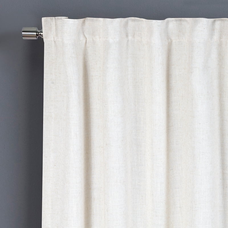 Blackout Linen Blend Curtain Panel - 50x84 inches, Modern Home Decor