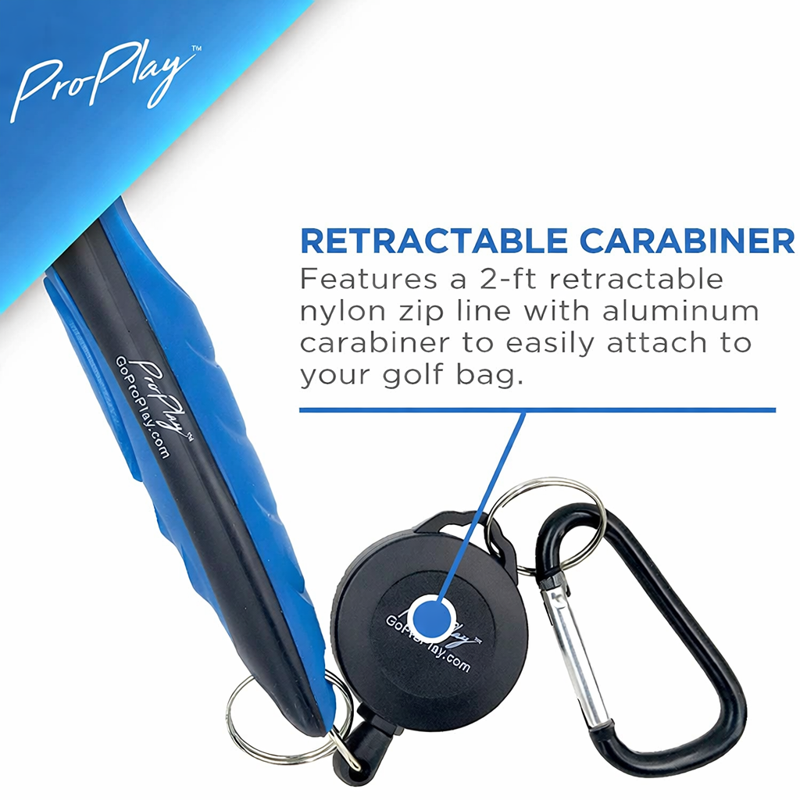 Golf Club Cleaner Brush and Groove Cleaner Tool - Retractable Carabiner, Lightweight