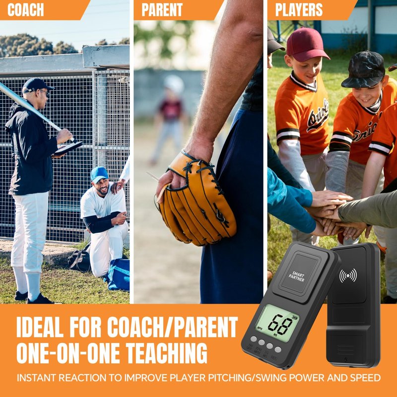 Baseball Radar Gun Handheld Speed Tracker with LCD Display for Training