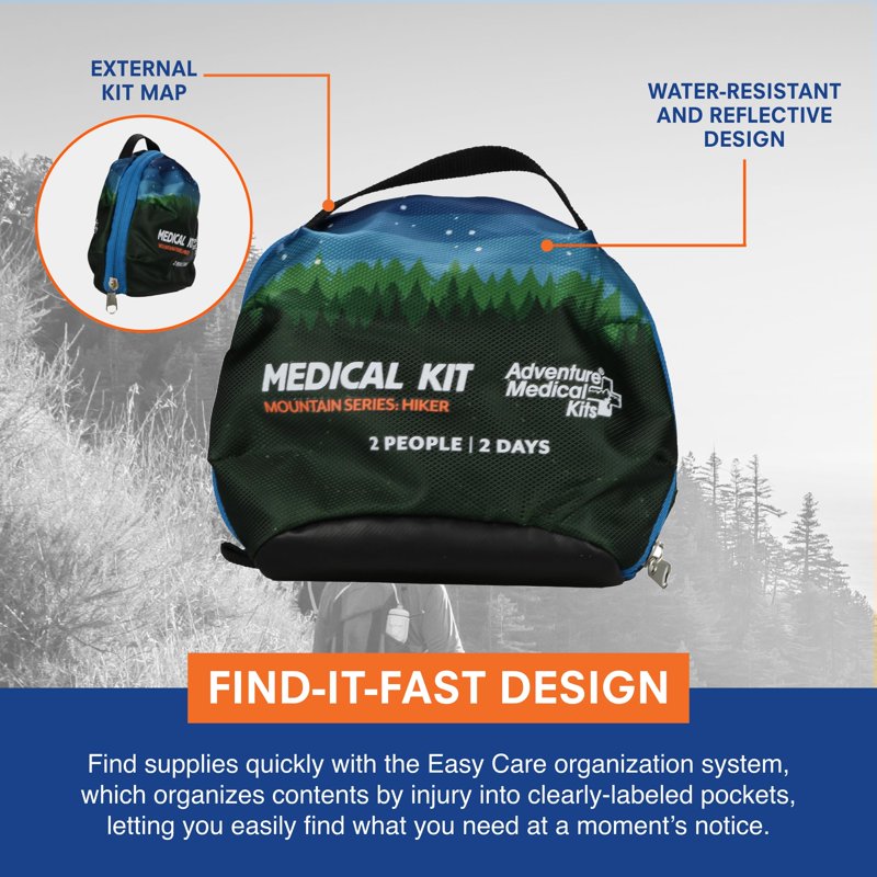 Adventure Medical Kits Mountain Series Hiker First Aid Kit - Forest Bag
