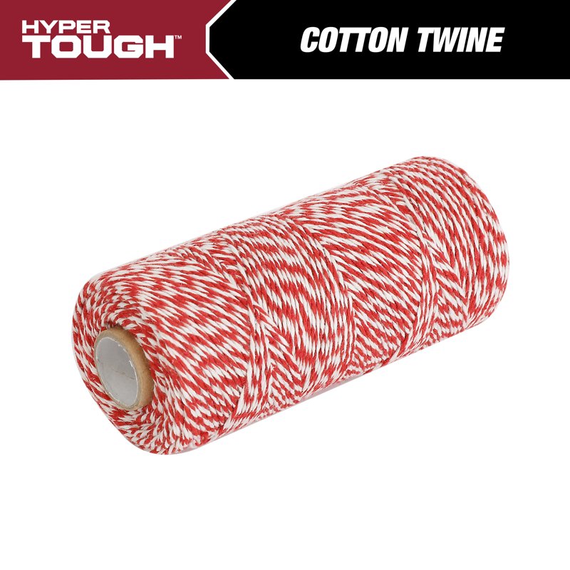 Cotton Twine with Candystripe Pattern - 656 Feet for Crafts & Packaging