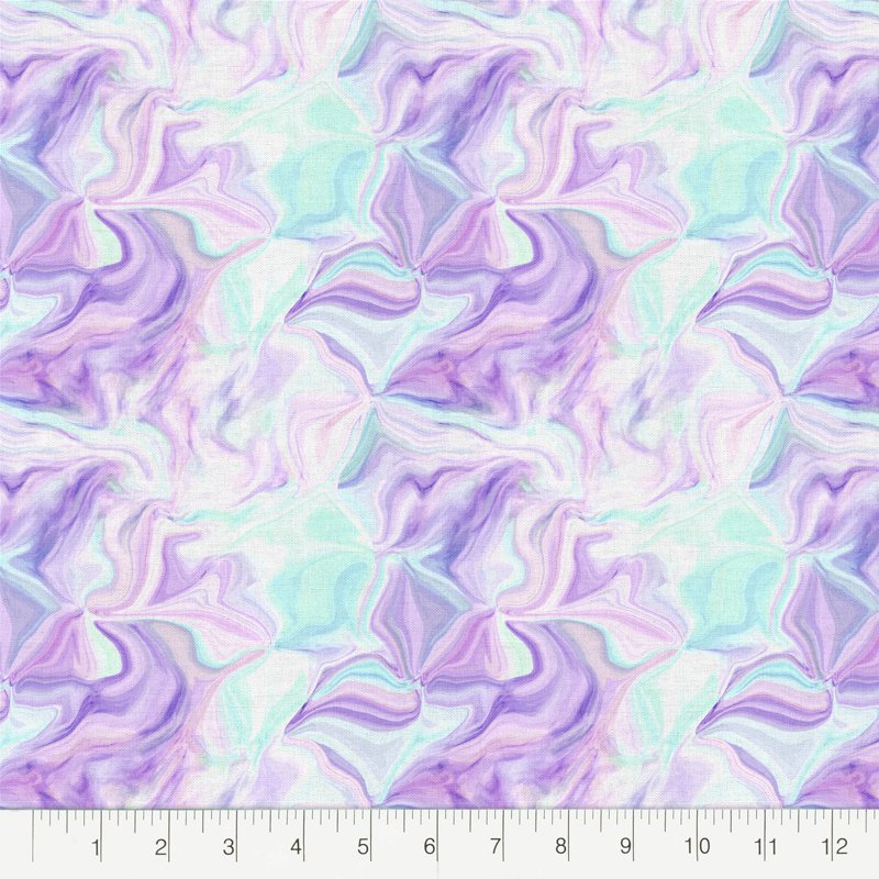 Watercolor Cotton Fabric Half Yard - Multicolor for Quilting & Crafts