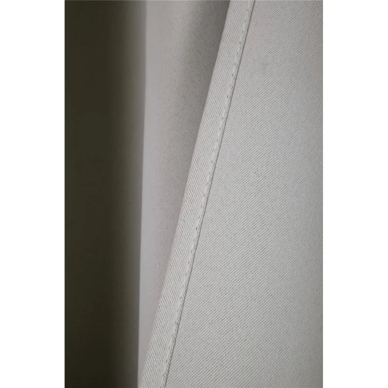 Thermal Blackout Window Curtain Set - 2 Panels, 37x84 Inches, Silver Gray