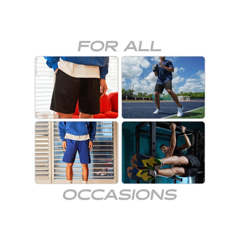 Men's Mesh Shorts 3-Pack Activewear with Pockets - Gym, Basketball, Casual