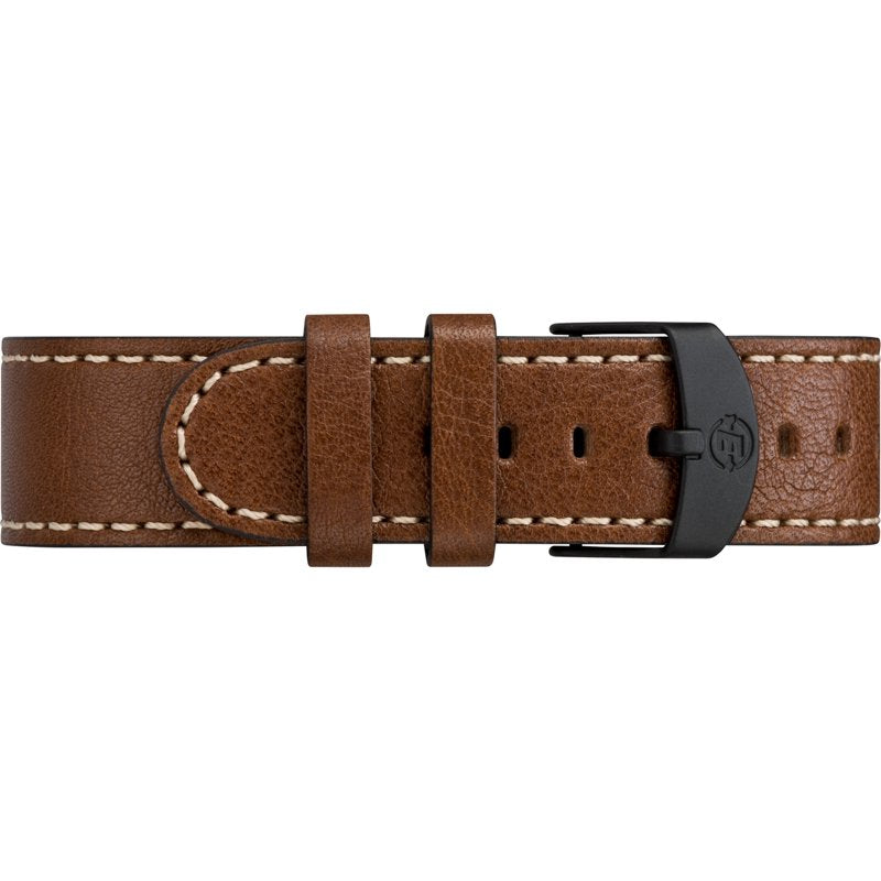 Outdoor Watch for Men 43mm Rugged Leather Strap Waterproof Military Style