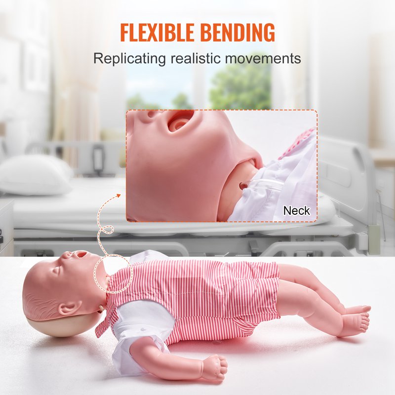 Infant CPR and Heimlich Practice Manikin - Baby Airway Management Training Model