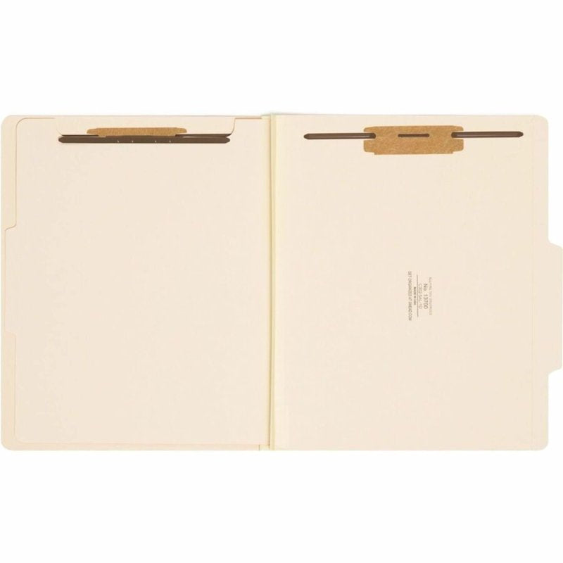 Manila File Folders with Divider, 2-Inch Expansion, Letter Size, Pack of 10