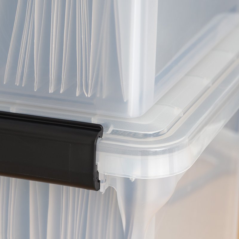 Plastic File Box Organizer for Letter Legal Documents - Pack of 1 or 6