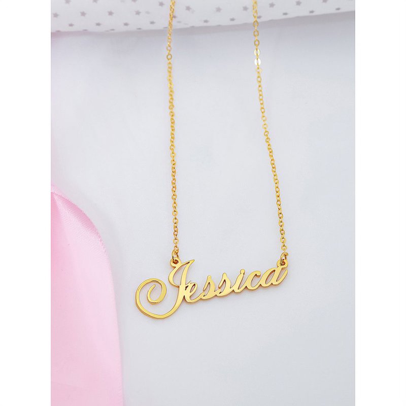 Personalized Sterling Silver Script Name Necklace - Customizable 12 Characters