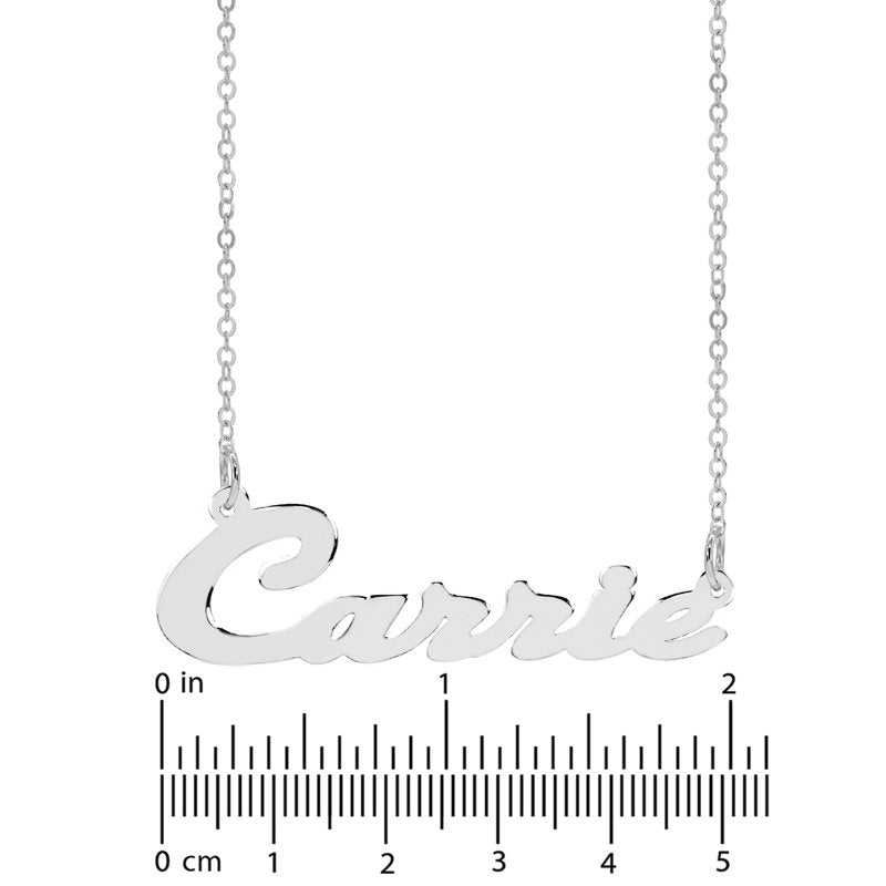 Personalized Script Name Necklace with Chain - Sterling Silver or Gold