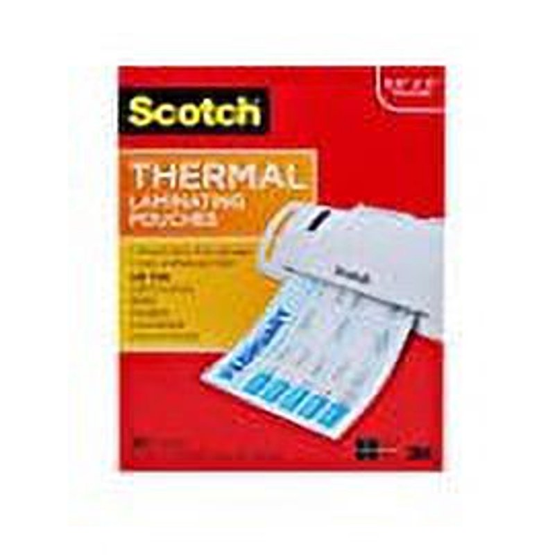 3M Commercial Thermal Laminating Pouches 3 Mil Size - Menu