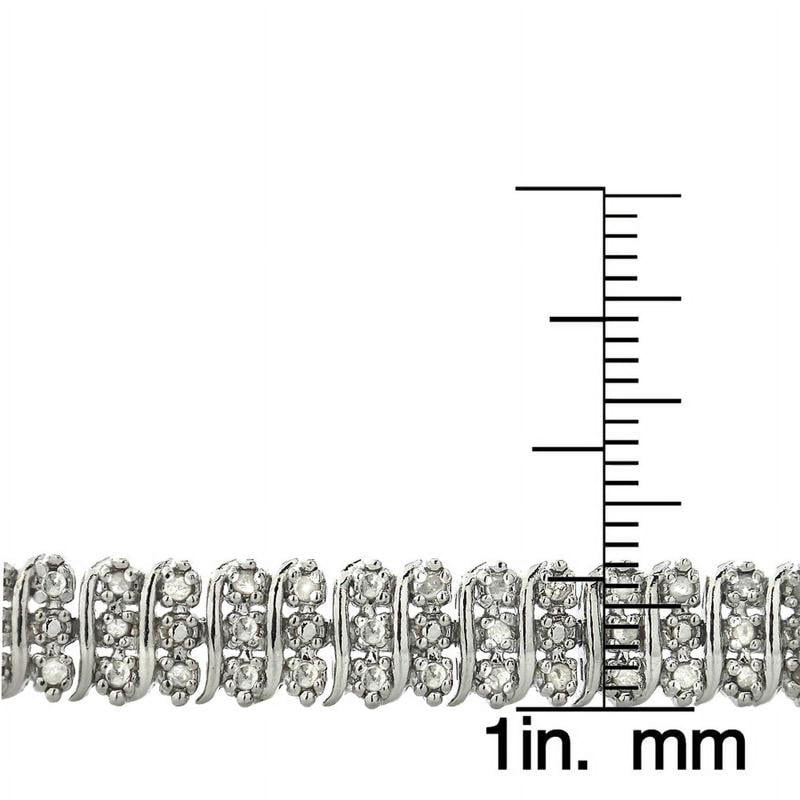 Diamond Tennis Bracelet 1.00ct T.W. Silver S Pattern Jewelry