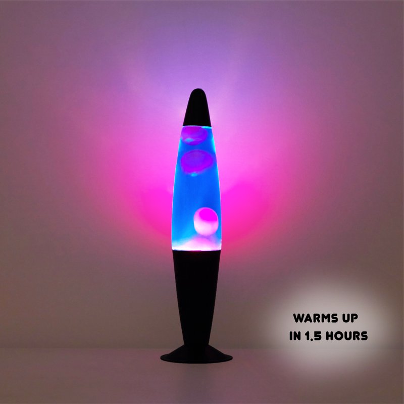 16-Inch Galaxy LED Motion Lava Lamp with Color Variants and Black Metal Base