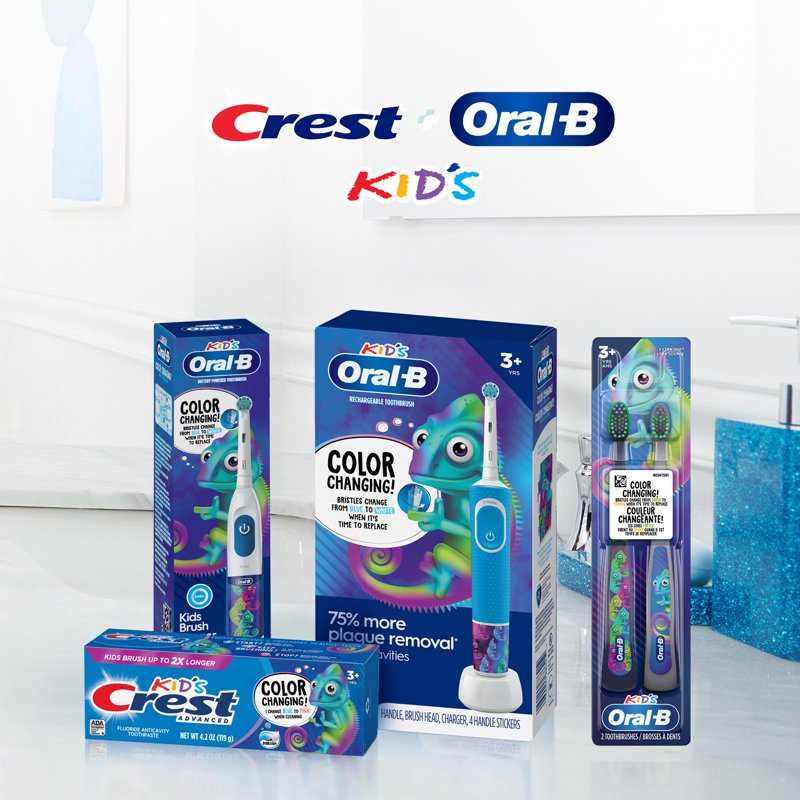 Kids Electric Toothbrush Pack - Color-Changing Bristles, Ages 3+