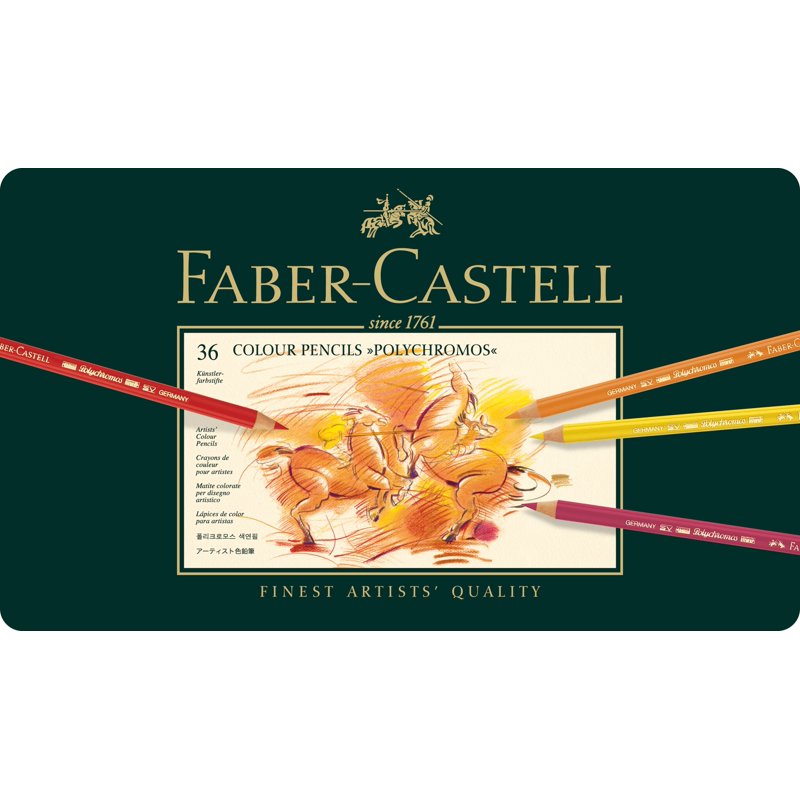 36-Color Artist Colored Pencils Set in Metal Tin - Professional Quality