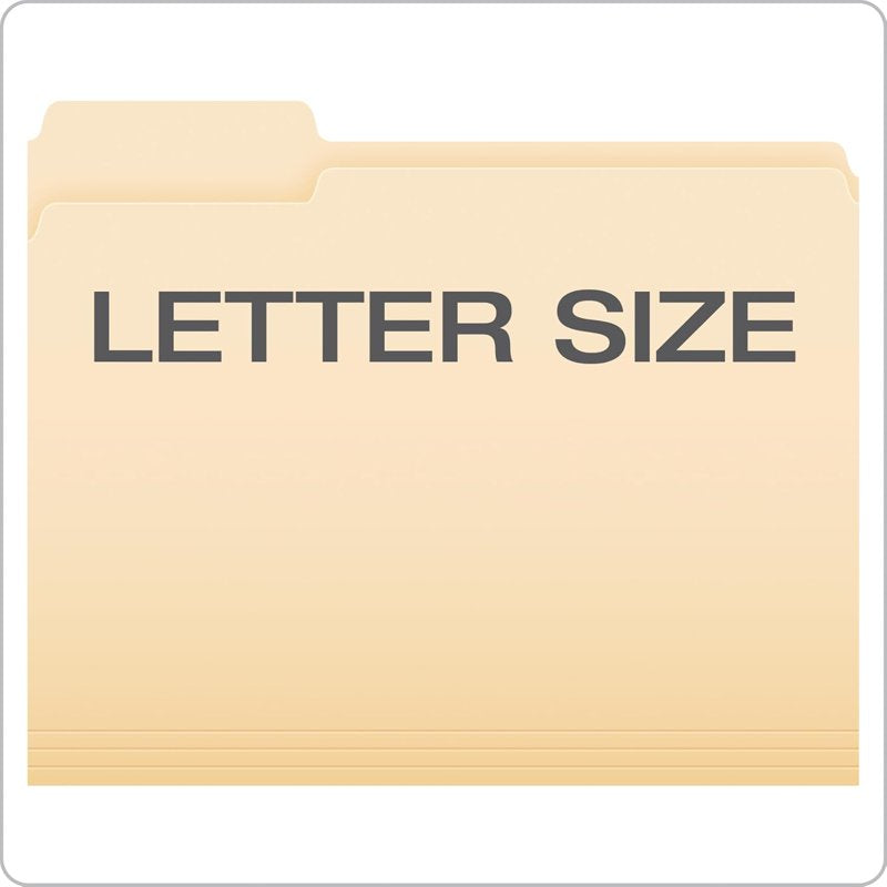 Manila File Folders Bulk Pack 250 Letter Size with 3 Tabs for Office & Home Organization