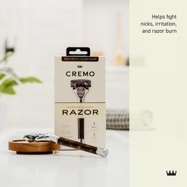 Barber Grade Razor with 2 Refill Blades - Close, Comfortable Shave