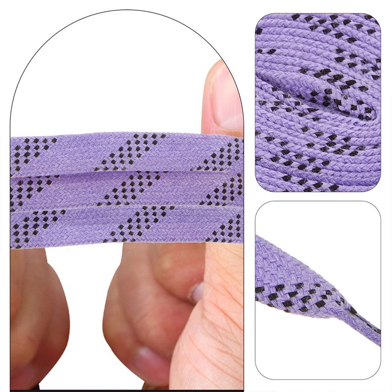 Ice Hockey Skate Laces - 108 cm Flat Polyester Cotton Replacement