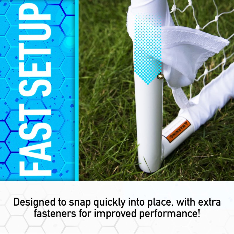 Steel Multi-Sport Soccer Lacrosse Field Hockey Goal 50x42 Inches for Backyard & Practice