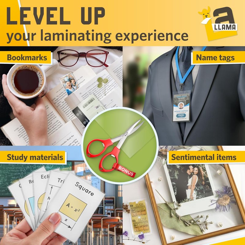 Matte Laminating Sheets 9 x 14.5 Inches, 3 Mil Thick, 50 Pack for Office & School