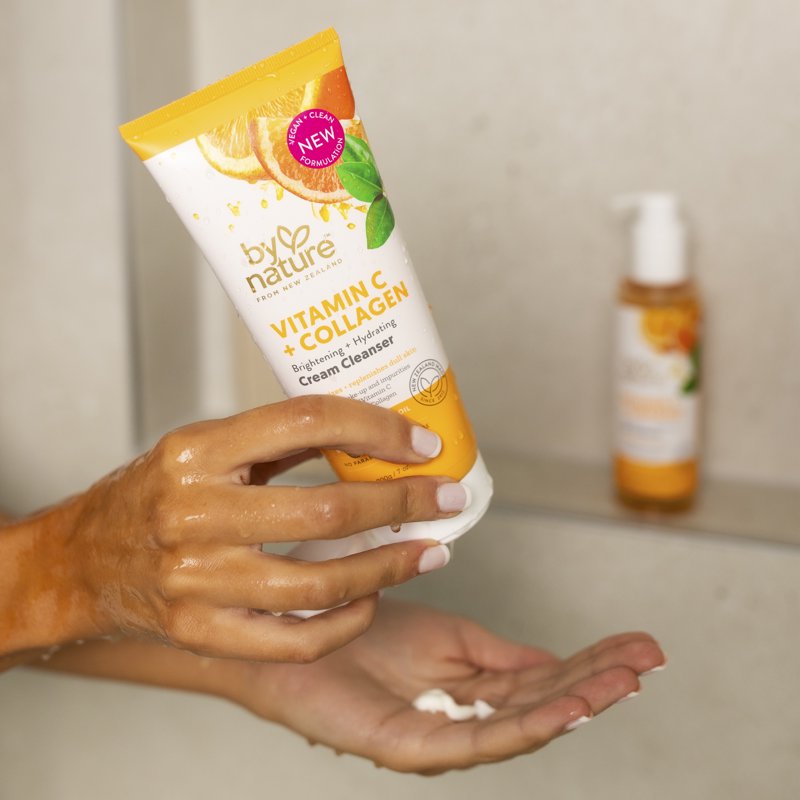 Vitamin C Collagen Brightening Hydrating Cream Cleanser for Dry Skin - 6 Pack