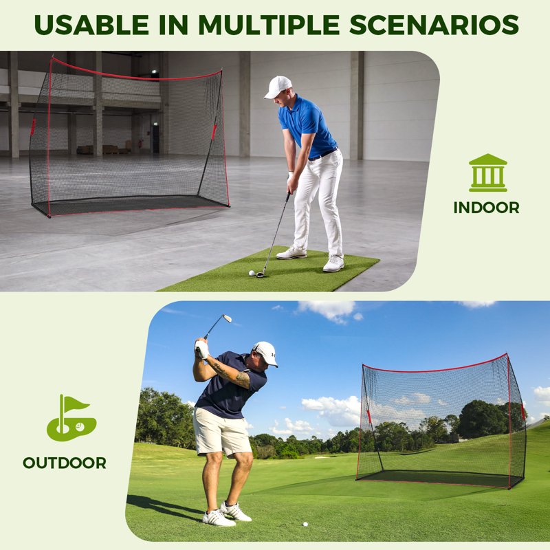 Golf Practice Net 10x7 ft with Target for Indoor & Outdoor Training