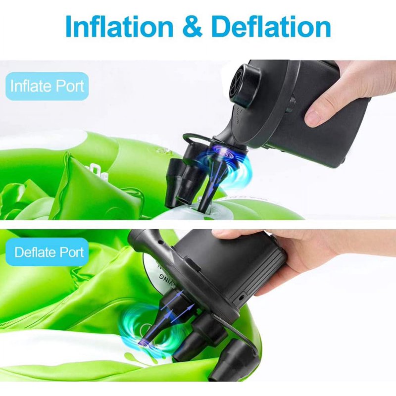 Portable Electric Air Pump for Inflatable Cushions & Air Mattresses - 110V