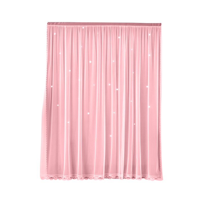 Blackout Star Curtain for Bedroom & Kids Room - Double Layer Window Decor