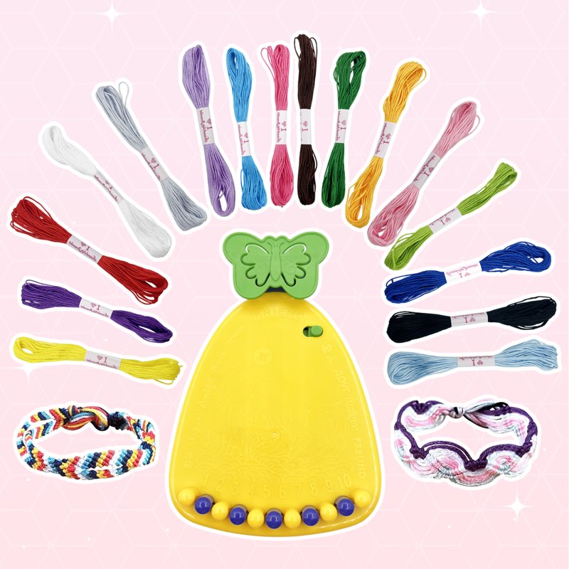 Friendship Bracelet Making Kit for Kids - DIY Jewelry Craft Set with Threads & Tools