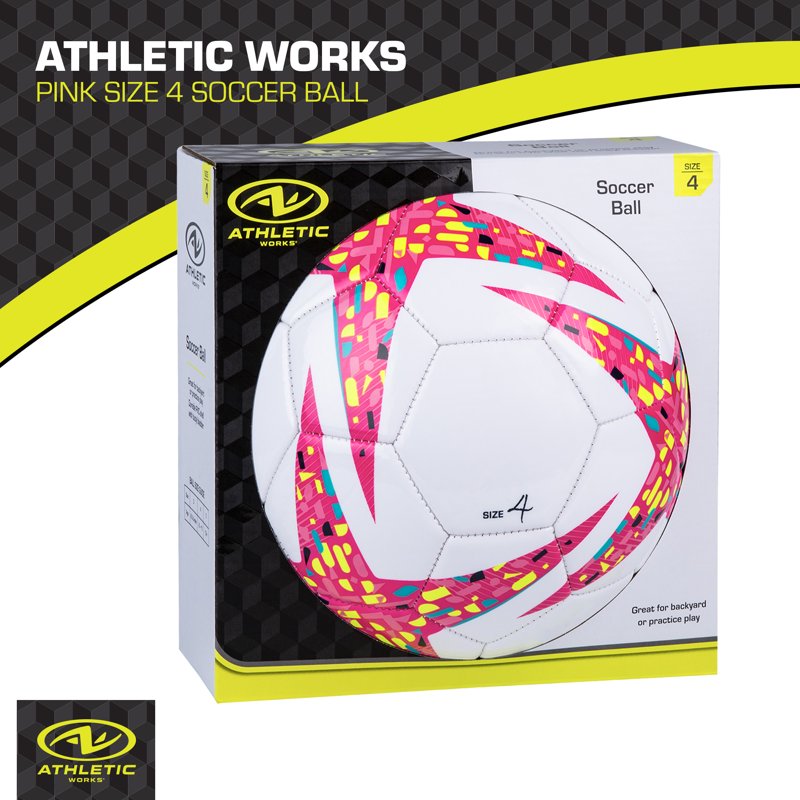 Size 4 Pink Soccer Ball - Athletic Works