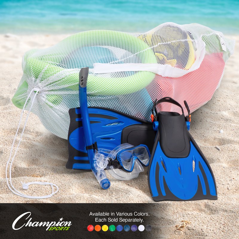 Champion Sports Mesh Equipment Bag with Shoulder Strap 24" x 48" - Green
